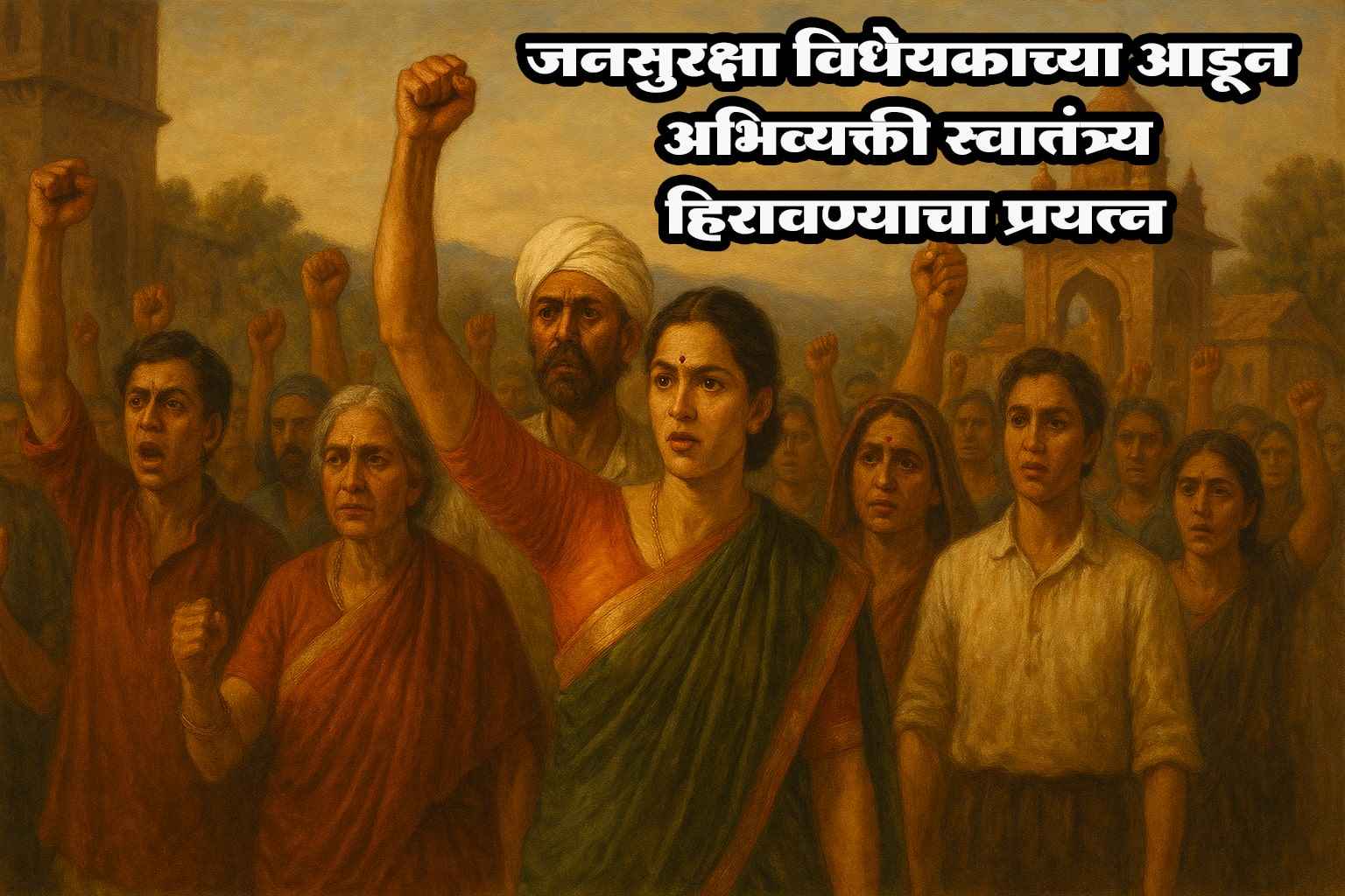 Jan Suraksha Bill Abhivyakti Swatantrya vri Halla Sambhaji Brigade cha Stand