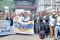 Constitution Forum cha Janasuraksha Kayda Virodhi Morcha