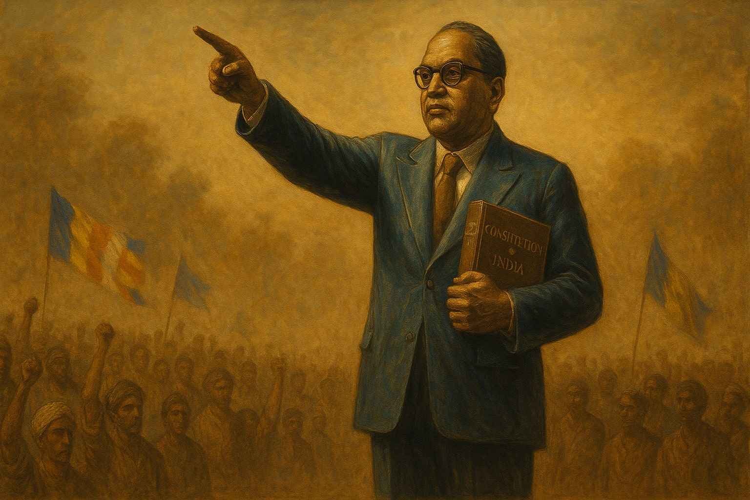 Kalaram_Mandir_samor_Ambedkar_Putala_Nyaymurti_Gokhale_chi_Suchna