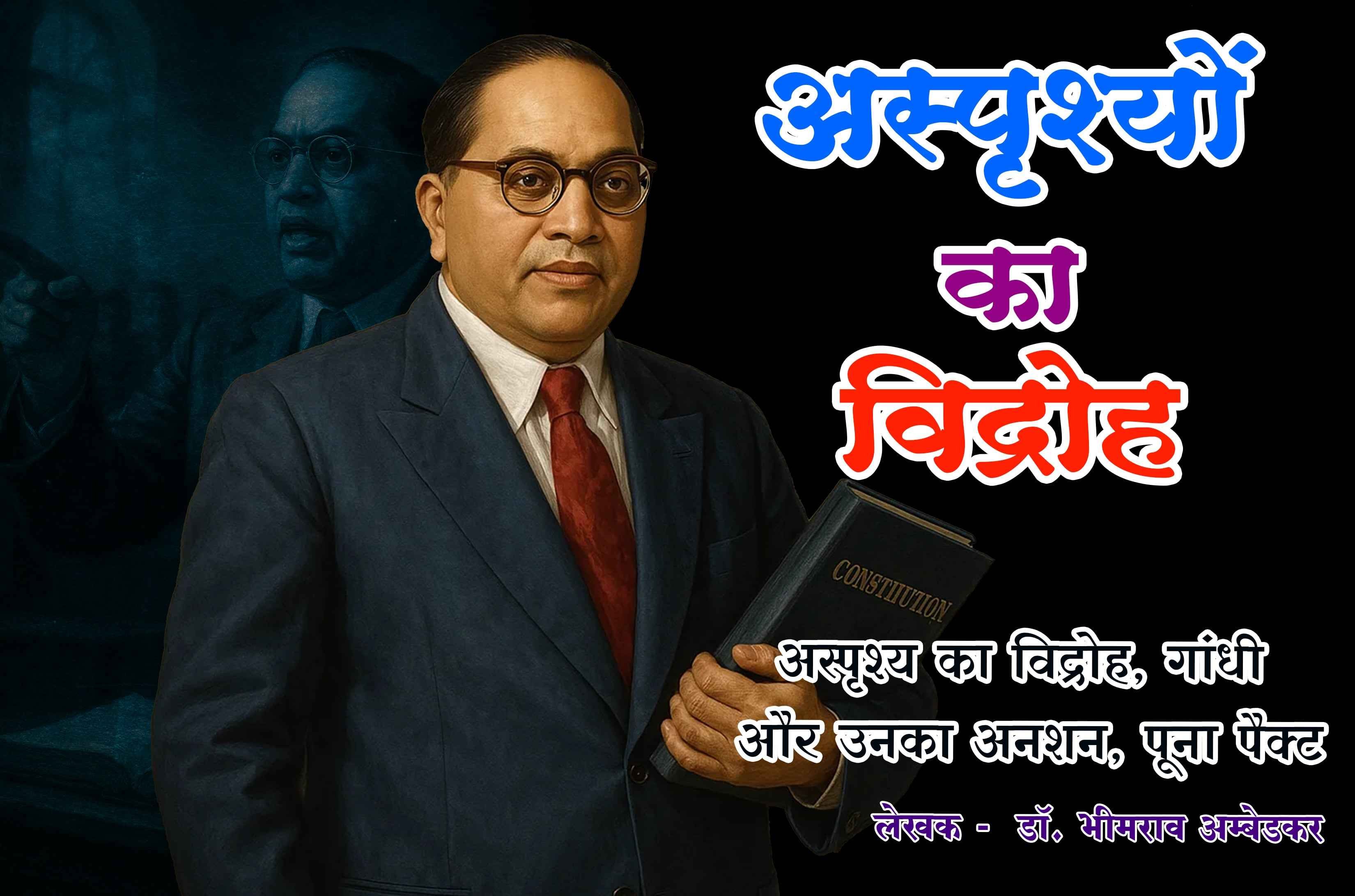 helpless situation asprishy ka vidroh Gandhi aur Unka anshan Poona pact Written by dr Bhimrao Ramji Ambedkar Written by dr Bhimrao Ramji Ambedkar