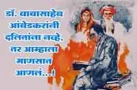 डॉ. बाबासाहेब आंबेडकरांनी दलितांना नव्हे, तर आम्हाला माणसात आणलं...!
