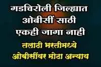 गडचिरोली जिल्ह्यात ओबीसींसाठी एकही जागा नाही
