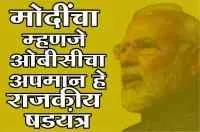 'मोदींचा म्हणजे ओबीसीचा अपमान हे राजकीय षडयंत्र'
