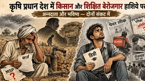 Krishi Pradhan Bharat Mein Kisan Aur Shikshit Berozgar Hashiye Par