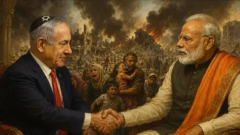 Modi Netanyahu aur Israel Ka Palestine Ka Jansanha