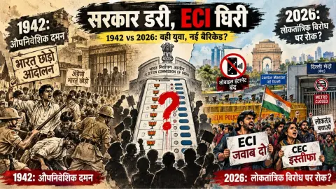 Sarkar Dari ECI Ghiri 1942 Aandolan aur 2026 Aandolan ki Samanta