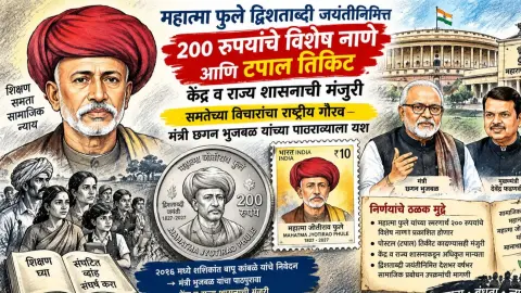 महात्मा फुले द्विशताब्दी जयंतीनिमित्त २०० रुपयांचे विशेष नाणे आणि टपाल तिकीट; केंद्र व राज्य शासनाची मंजुरी