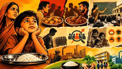 Thali Mein Bhaat Nahi Sapno Mein Ghee Ki Kami Nahi