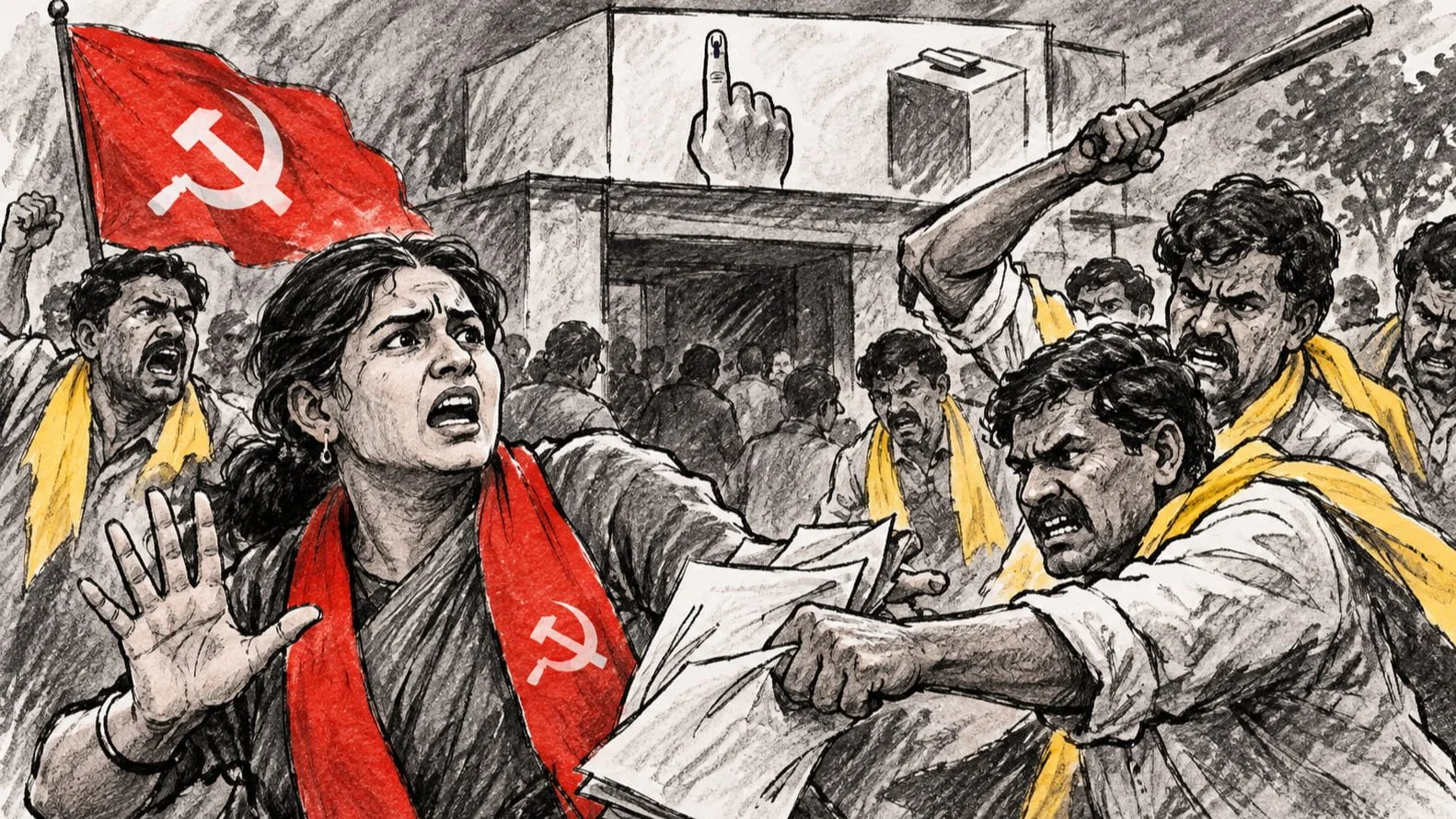Andhra Pradesh Sthaniya Nikay Chunav CPI M Ummidvaron Par TDP Gathbandhan Ke Hinsak Hamle Andhra Pradesh Sthaniya Nikay Chunav CPI M Ummidvaron Par TDP Gathbandhan Ke Hinsak Hamle