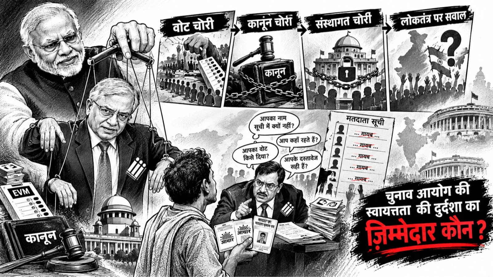 Chunav Aayog ki Swayattata ki Durdasha ka Zimmedar Kaun Chunav Aayog ki Swayattata ki Durdasha ka Zimmedar Kaun