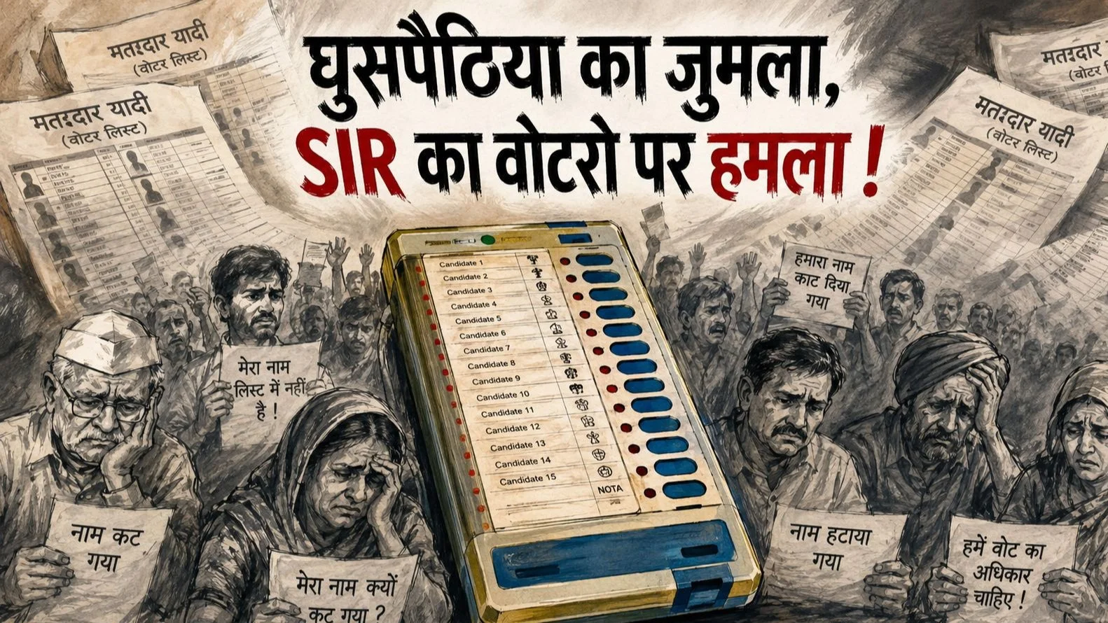 Ghuspaithiya ka Jumla SIR ka Voteron par Hamla Ghuspaithiya ka Jumla SIR ka Voteron par Hamla