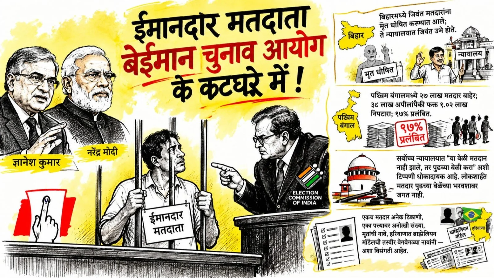 Imaandar Voter Katghare Mein Beimaan Election Commission Sawaal Mein Imaandar Voter Katghare Mein Beimaan Election Commission Sawaal Mein