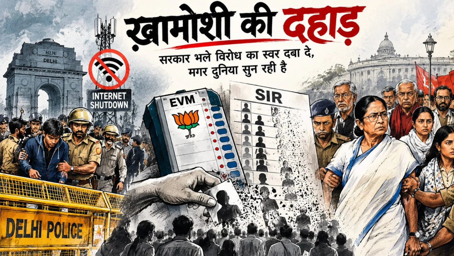 Khamoshi Ki Dahad Sarkar Bhale Virodh Ka Swar Daba De Magar Duniya Sun Rahi Hai Khamoshi Ki Dahad Sarkar Bhale Virodh Ka Swar Daba De Magar Duniya Sun Rahi Hai