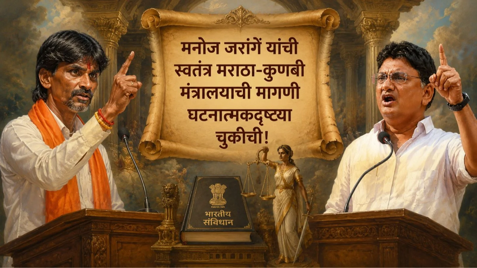Manoj Jarangeni Keleli Swatantra Maratha Kunbi Mantralayachi Magani Chukichi Sachin Rajurkar