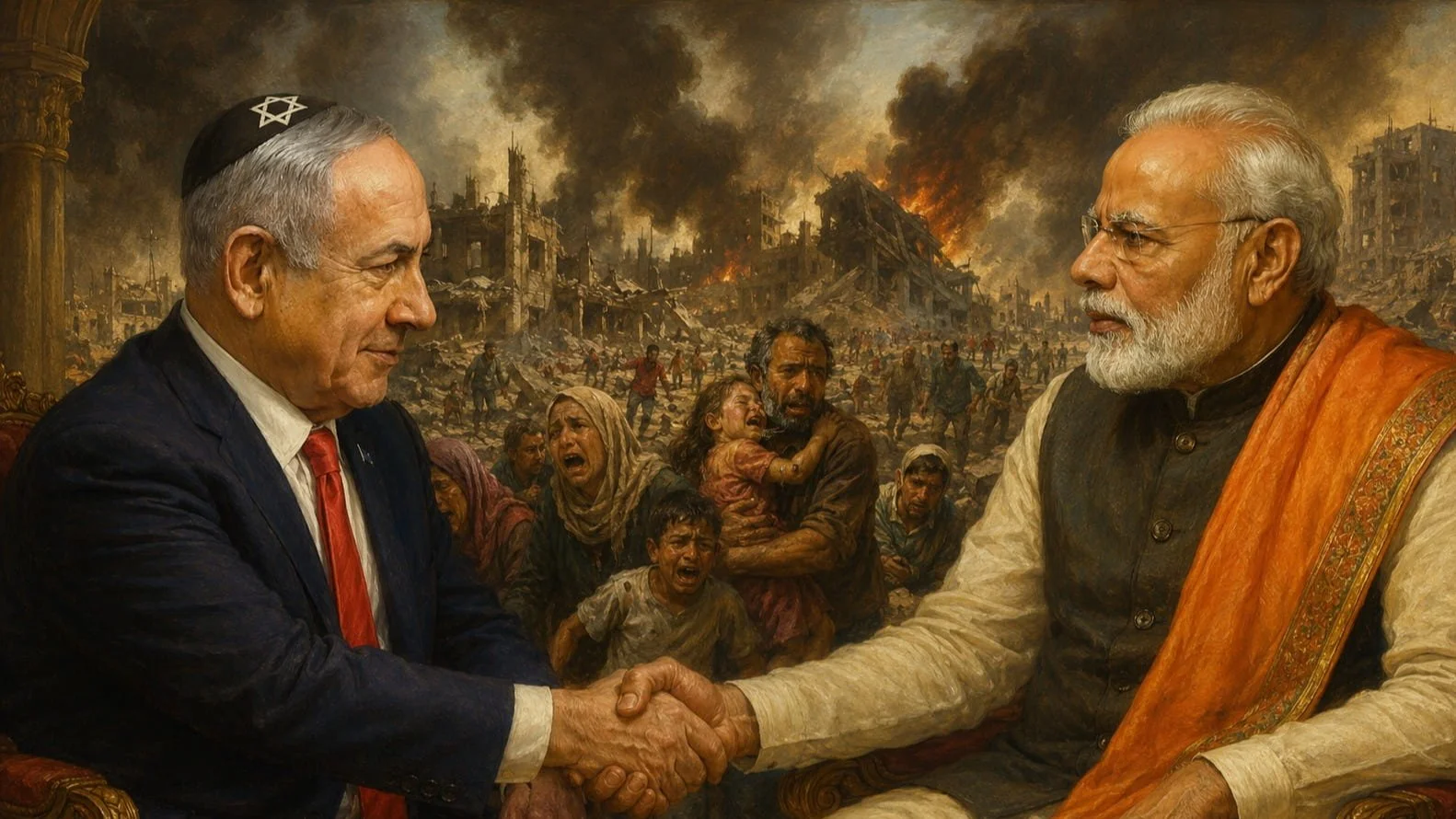 Modi Netanyahu aur Israel Ka Palestine Ka Jansanha Modi Netanyahu aur Israel Ka Palestine Ka Jansanha