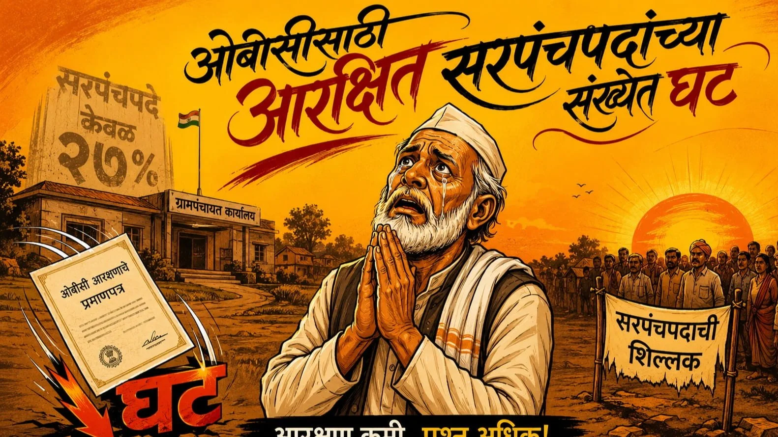 OBC Aarakhshit Sarpanch padanchya Sankhyet Kapaat OBC Aarakhshit Sarpanch padanchya Sankhyet Kapaat
