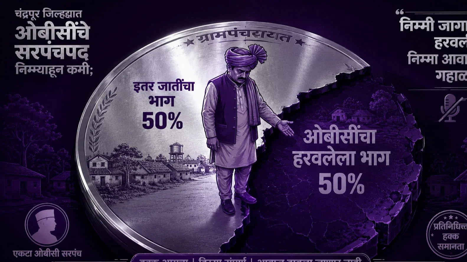 OBC Sarpanch Seats in Chandrapur District Cut by Nearly Half Down from 200 to Just 110 Chimur Taluka Gets None