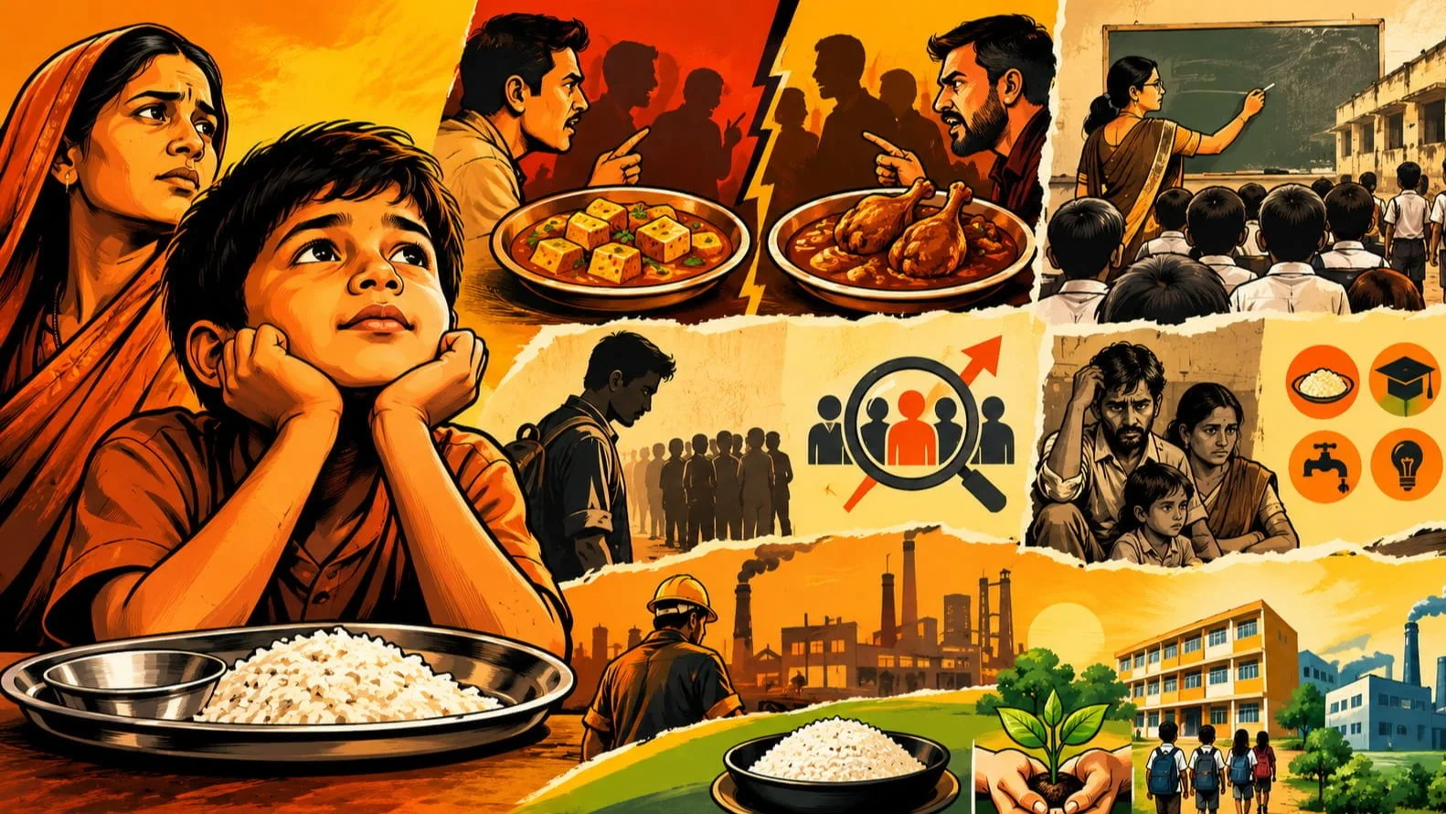 Thali Mein Bhaat Nahi Sapno Mein Ghee Ki Kami Nahi Thali Mein Bhaat Nahi Sapno Mein Ghee Ki Kami Nahi