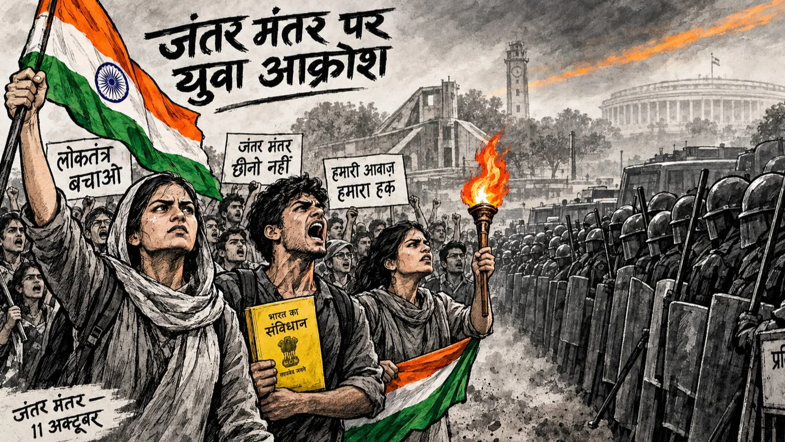Youth Uprising at Jantar Mantar Youth Uprising at Jantar Mantar